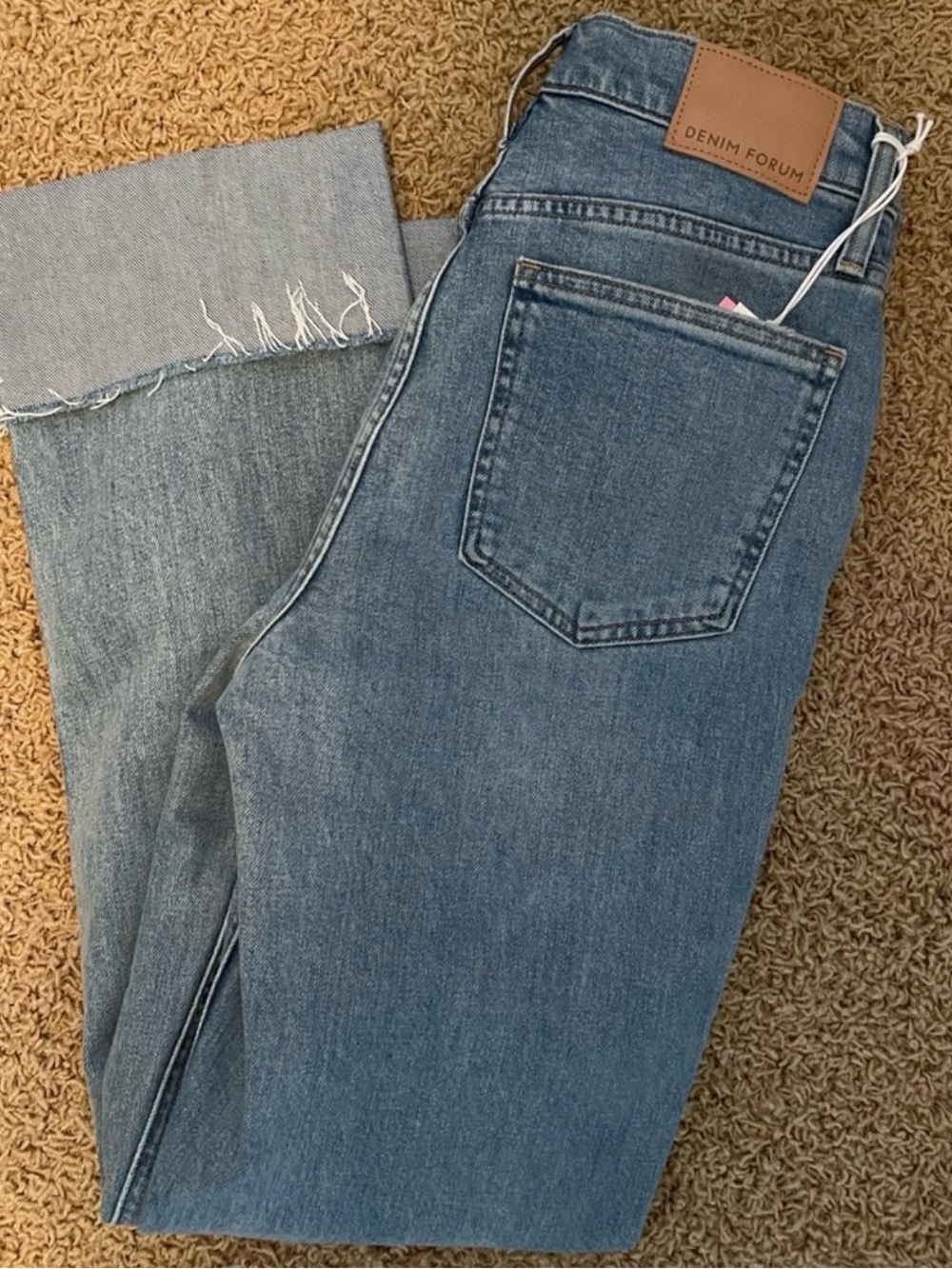Denim Forum Light Blue Straight Leg Jeans - Picture 4 of 5